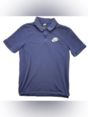 Nike Sportswear Matchup Polo Shirt Men's Small Blue Preppy Golf Embroidered